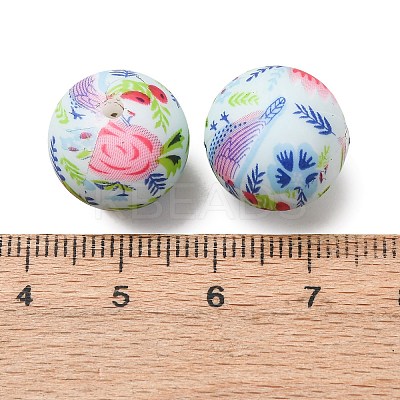 Food Grade Eco-Friendly Printed Silicone Beads SIL-A013-01A-29-1