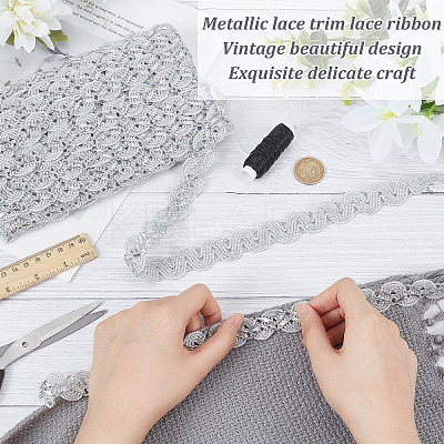 Metallic Lace Trim OCOR-WH0071-032A-1