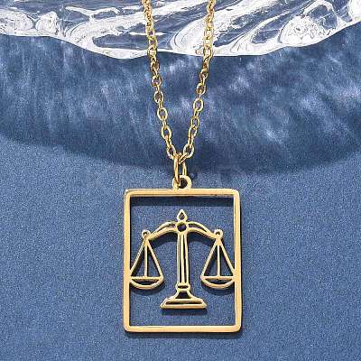 304 Stainless Steel Necklace NJEW-D330-01G-07-1