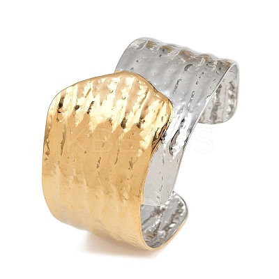 304 Stainless Steel Cuff Bangles for Women BJEW-G757-12GP-1
