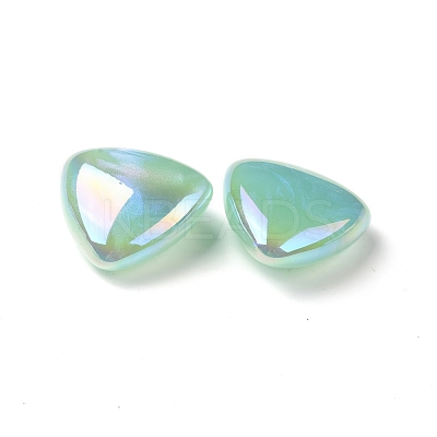 Rainbow Iridescent Plating Acrylic Beads OACR-A010-11A-1