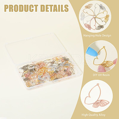 120Pcs 6 Colors Tibetan Style Alloy Pendants FIND-CA0009-24-1