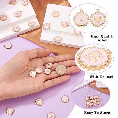 26Pcs Alloy Enamel Pendants ENAM-TA0002-86A-1