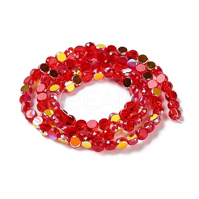Transparent Electroplate Glass Beads Strands GLAA-Q099-I01-08-1