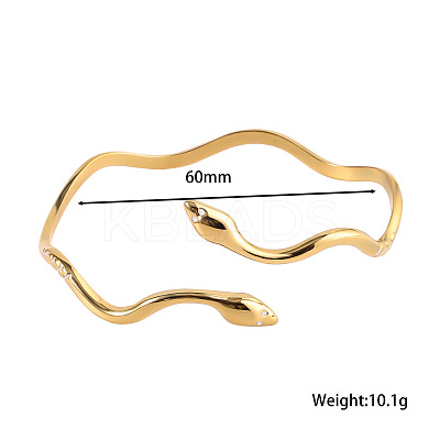 Snake 304 Stainless Steel Cuff Bangles FS-WGA46EE-01-1