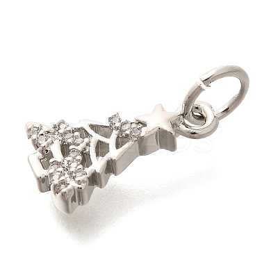 Rack Plating Brass Micro Pave Cubic Zirconia Charms KK-H508-30P-1