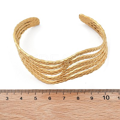 304 Stainless Steel Cuff Bangles BJEW-B108-12G-1