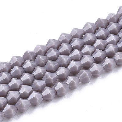 Opaque Solid Color Glass Beads Strands LS-GLAA-Q080-4mm-B01-1