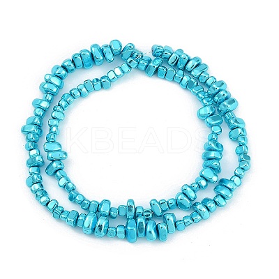 Baking Paint Electroplated Synthetic Non-magnetic Hematite Beads Strands G-H072-D01-01A-1