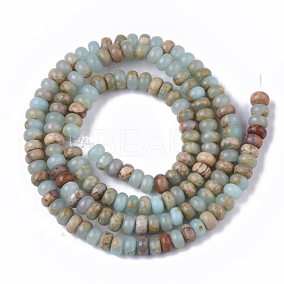 Natural Aqua Terra Jasper Beads Strands G-S366-013A-1