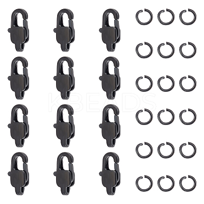 12Pcs Ion Plating(IP) 304 Stainless Steel Lobster Claw Clasps STAS-UN0040-75-1