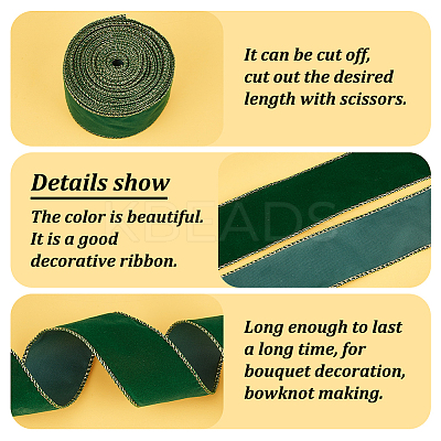 10 Yards Single Face Velvet Ribbon OCOR-WH0092-39A-1