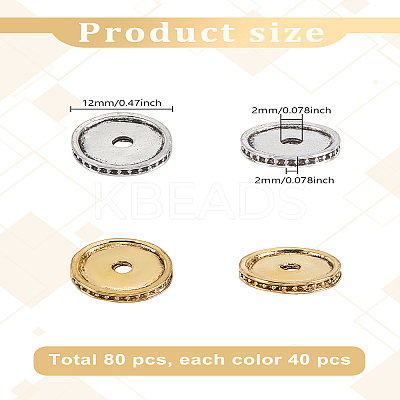 80Pcs 2 Colors Tibetan Style Alloy Spacer Beads FIND-LP0001-51-1