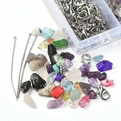 DIY Gemstone Keychain Making Kit DIY-YW0007-33-1