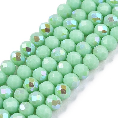 Electroplate Opaque Solid Color Glass Beads Strands LS-EGLA-A044-P4mm-L14-1
