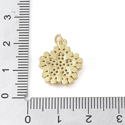 Brass Micro Pave Clear Cubic Zirconia Pendants KK-Q813-08A-G-1