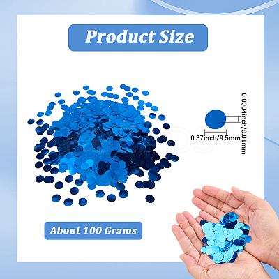 100G PE Paillette/Sequin Confetti DIY-SP0005-41B-1