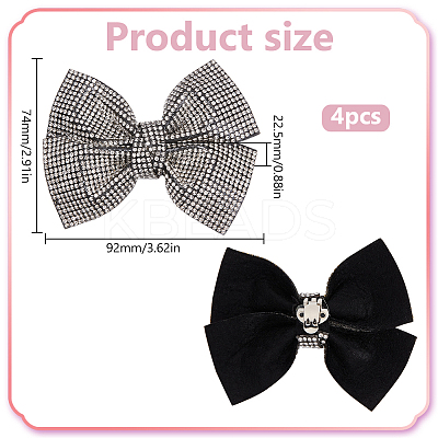 4Pcs Rhinestone Shoe Buckle Clips FIND-FG0003-13A-1