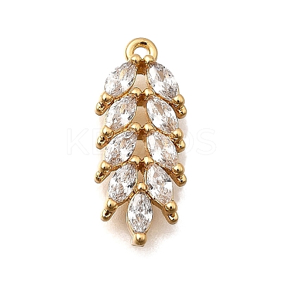 Brass Micro Pave Cubic Zirconia Pendants KK-F913-15G-1