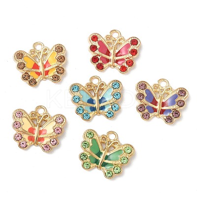 Alloy Enamel & Rhinestone Pendants FIND-C074-22KCG-1