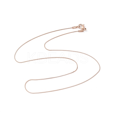 Ion Plating(IP) 304 Stainless Steel Serpentine Chain Necklace for Men Women NJEW-G076-01B-RG-1