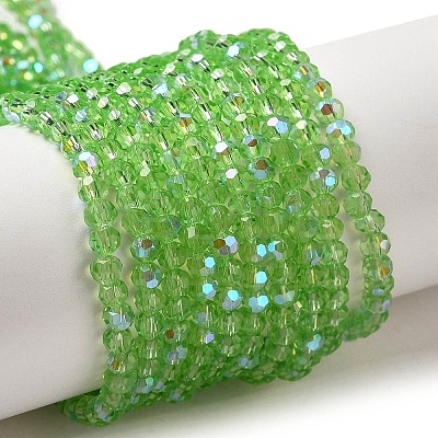 Electroplate Transparent Glass Beads Strands LS-EGLA-A035-T3mm-L09-1