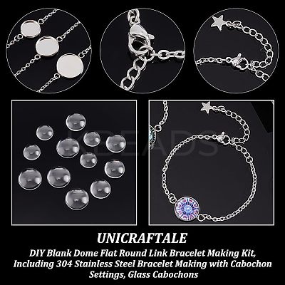 DIY 304 Stainless Steel Rolo Chain Lariat Necklace Making DIY-UN0001-93-1
