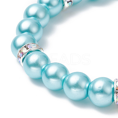Glass Imitation Pearl Beaded Bracelets BJEW-JB09367-1
