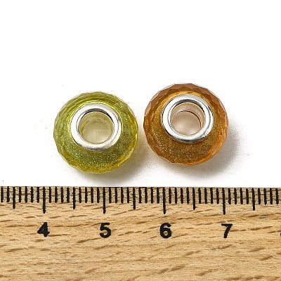 Faceted Resin European Beads RESI-C063-01E-1