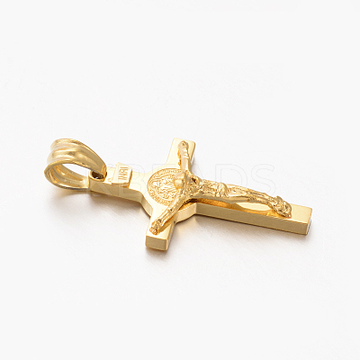 Easter Theme Hot Unisex 201 Stainless Steel Crucifix Cross Pendants LS-STAS-F010-24G-1