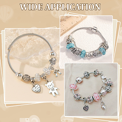130Pcs 13 Styles Tibetan Style Alloy European Beads MPDL-ME0001-02-1
