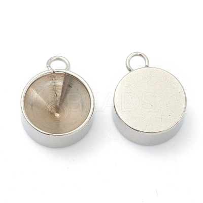 Non-Tarnish 202 Stainless Steel Pendant Rhinestone Settings LS-X-STAS-F266-21E-P-1
