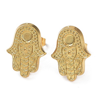 Ion Plating(IP) 304 Stainless Steel Stud Earrings Findings STAS-M323-13G-1