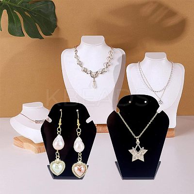 Acrylic Necklace and Earring Displays LS-ODIS-WH0007-12-1