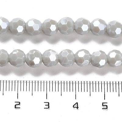 Electroplate Opaque Glass Beads Strands LS-EGLA-A035-P6mm-A22-1