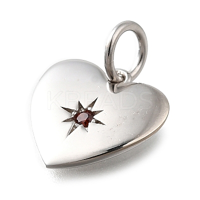 925 Sterling Silver Micro Pave Clear Cubic Zirconia Charms STER-V001-01P-01-1