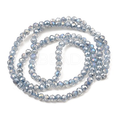 Spray Painted Imitation Jade Glass Beads Strands GLAA-P058-01A-03-1