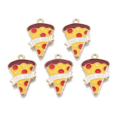 Rack Plating Alloy Enamel Pendants ENAM-N055-062-1