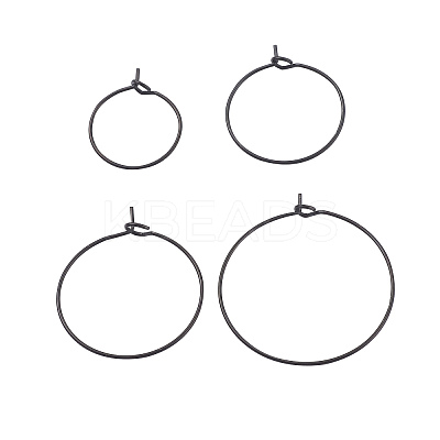 24Pcs 4 Size 316L Surgical Stainless Steel Hoop Earring Findings X1-STAS-ZZ0001-03EB-1