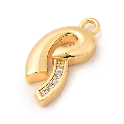 Brass Micro Pave Cubic Zirconia Pendants KK-C117-12G-R-1