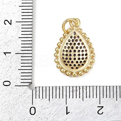 Brass Micro Pave Cubic Zirconia Pendants KK-S526-01G-1