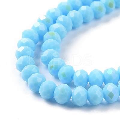 Electroplate Opaque Solid Color Glass Beads Strands EGLA-A034-P2mm-L11-1