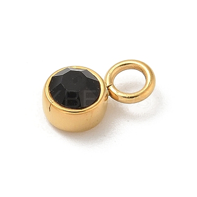 Ion Plating(IP) 304 Stainless Steel with Rhinestone Charms STAS-G351-13G-01-1