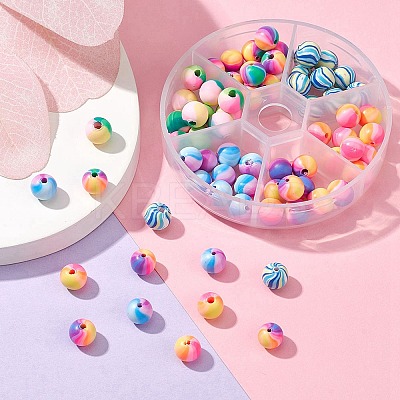 90Pcs 6 Colors Handmade Polymer Clay Beads CLAY-YW0001-80-1