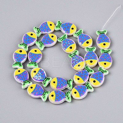 Dyed & Heated Glass Enamel Beads GLAA-T023-45M-1