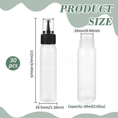 30Pcs Plastic Empty Refillable Squeeze Bottles AJEW-BC0008-92B-1