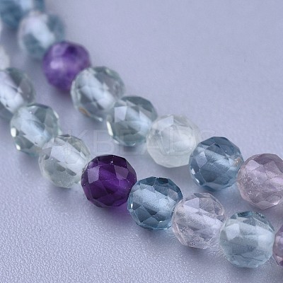 Natural Fluorite Beaded Necklaces NJEW-K114-B-A16-1