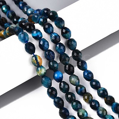 Natural Dyed Tiger Eye Beads Strands G-T142-87A-1