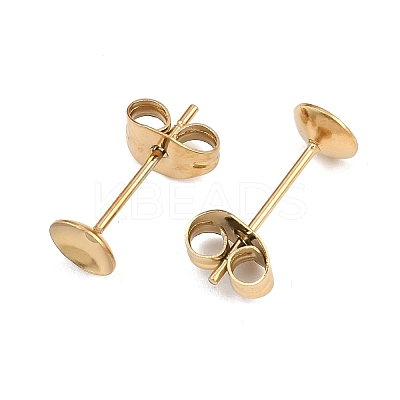304 Stainless Steel Stud Earring Findings STAS-D389-03C-G-1