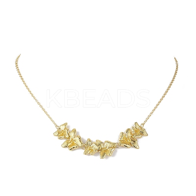 Butterfly Pendant Necklaces NJEW-JN04737-01-1